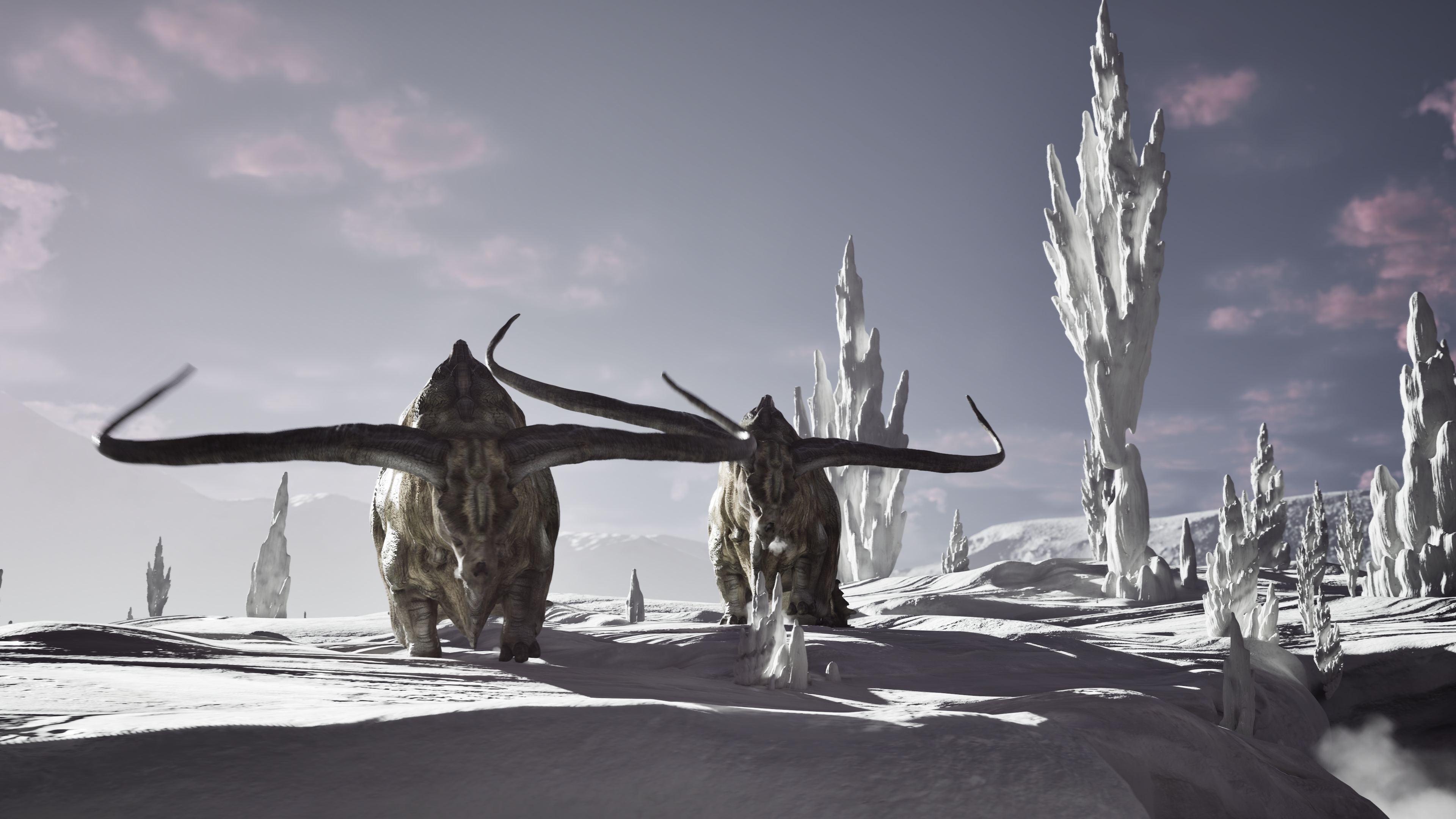 Hiker crossing a rocky stream